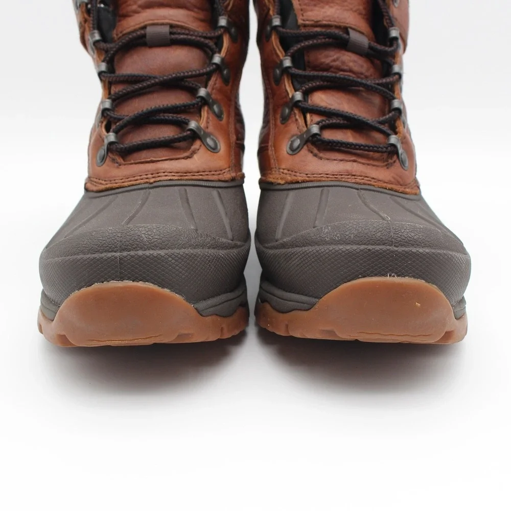 LL Bean Storm Chaser Boots Mens Size 8M Brown Leather Insulated 200g Waterproof